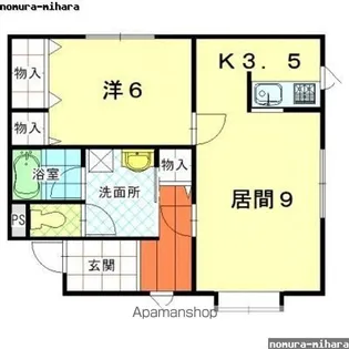 アイバリー西桔梗【1階】の間取り